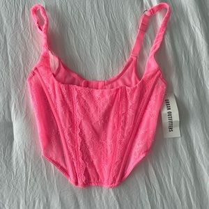 Neon Pink Urban Outfitters Corset. New with tags/Never worn.